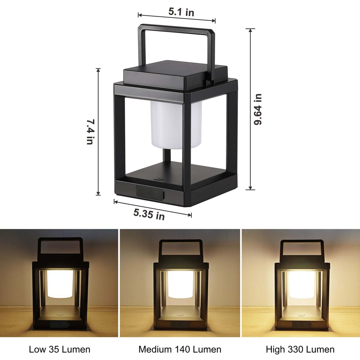 RIDALUX IP44 waterproof lantern provides warm light in rain or snow