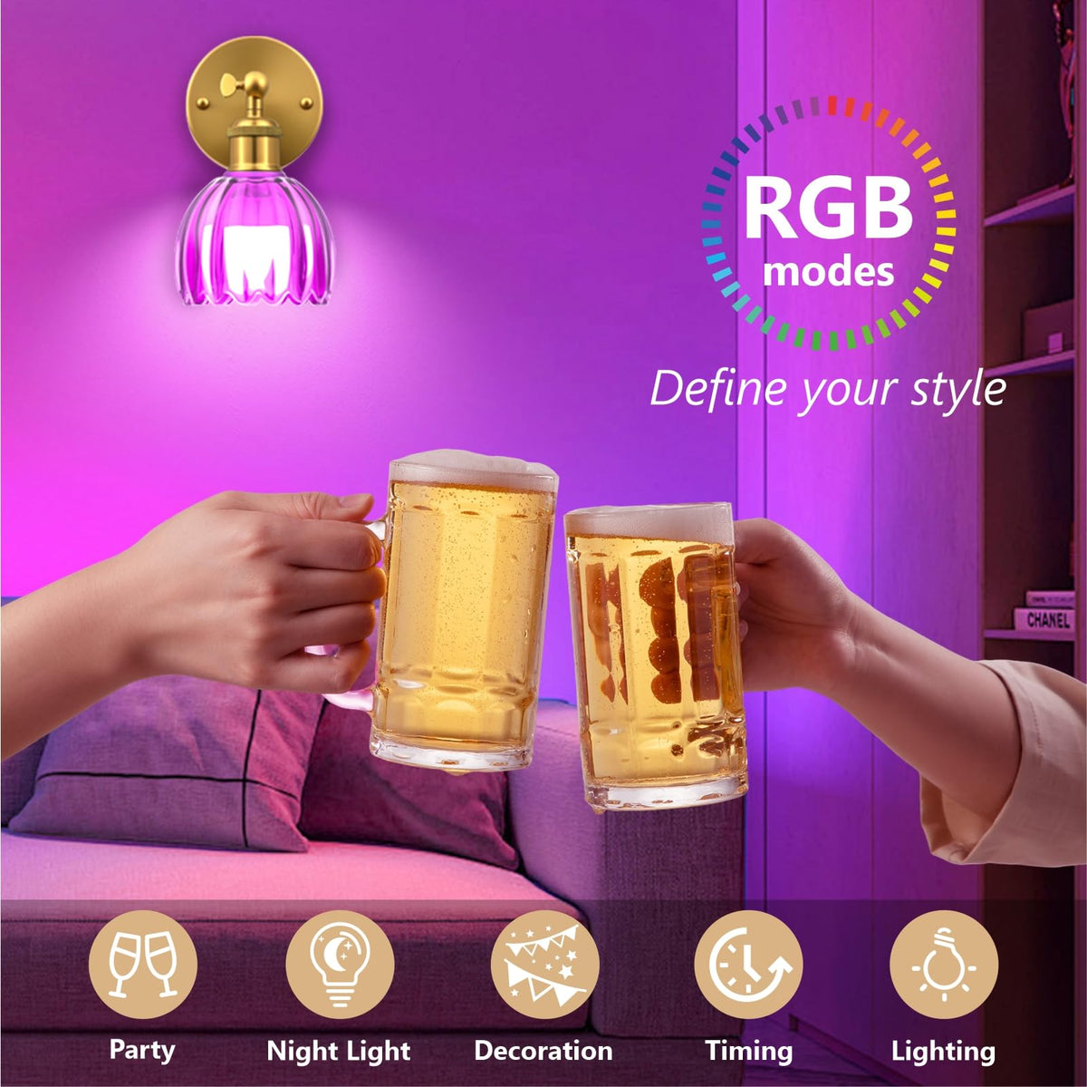 Ridalux timer memory function preserves last brightness and color settings.
