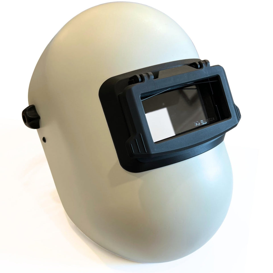 Ridge Products The Throne 1.0 built-in flip-up hood for reliable visibility during welding.