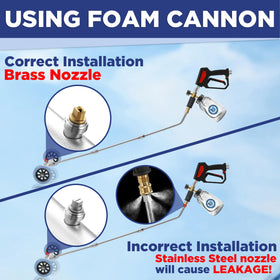 RIDGE WASHER foam cannon attachment applying thick foam for deep cleaning