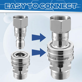 RIDGE WASHER four-pack packaging includes two female and two male adapters