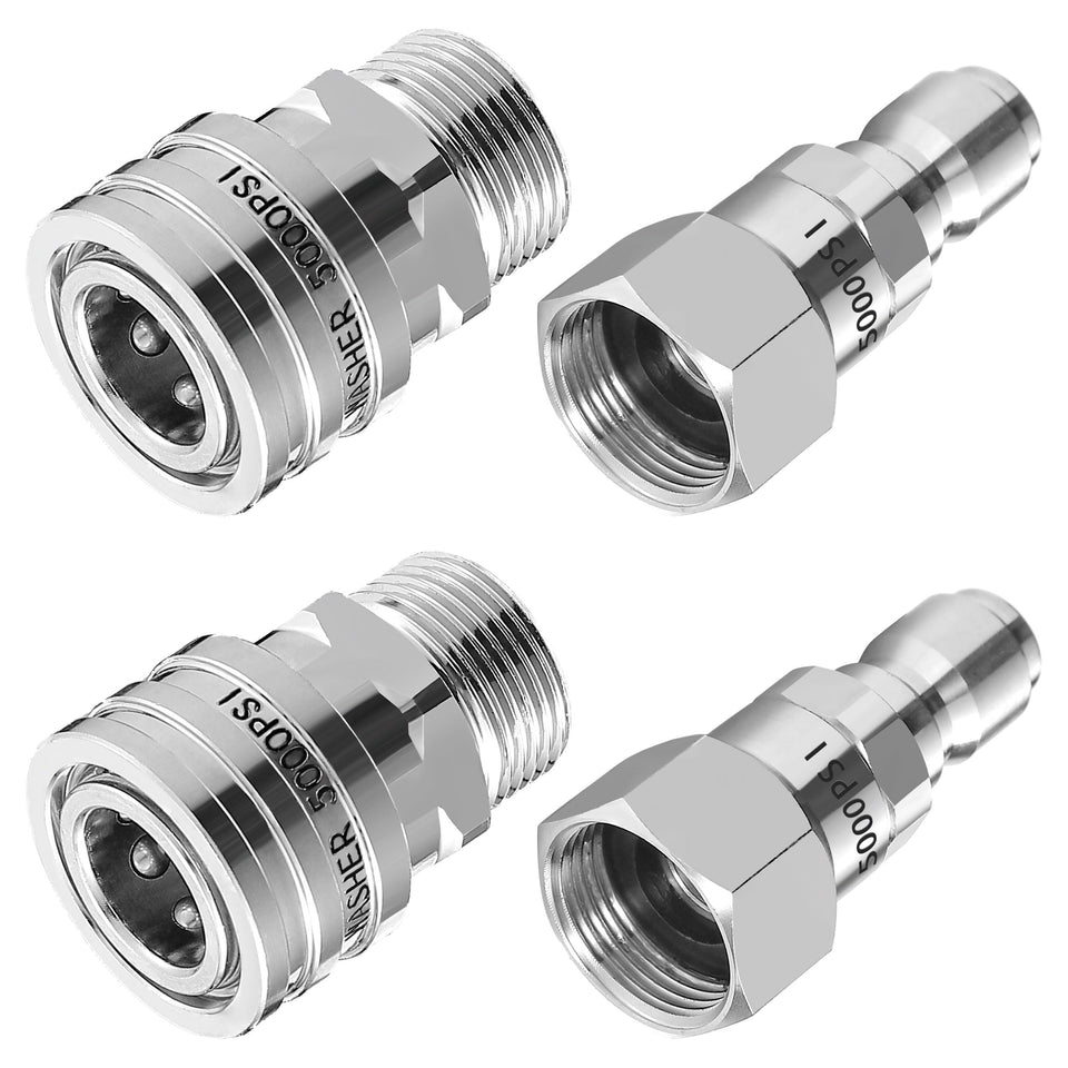 RIDGE WASHER stainless steel swivel adapter for smooth 360-degree hose movement