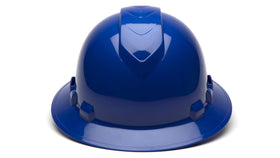 Ridgeline blue hard hat featuring a 6-point ratchet suspension for precise on-the-go fit.