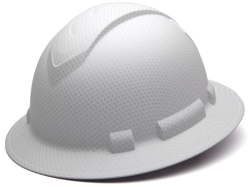 Ridgeline Pyramex full brim hard hat with lightweight ABS protection for all-day comfort.