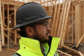 Ridgeline Pyramex hi-vis graphite pattern on hard hat