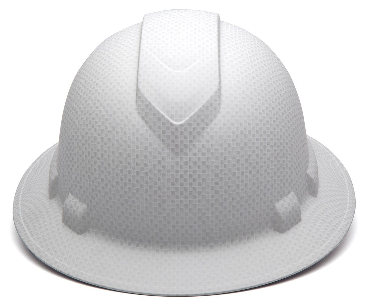Ridgeline Pyramex hard hat ratchet suspension for quick, secure fit.