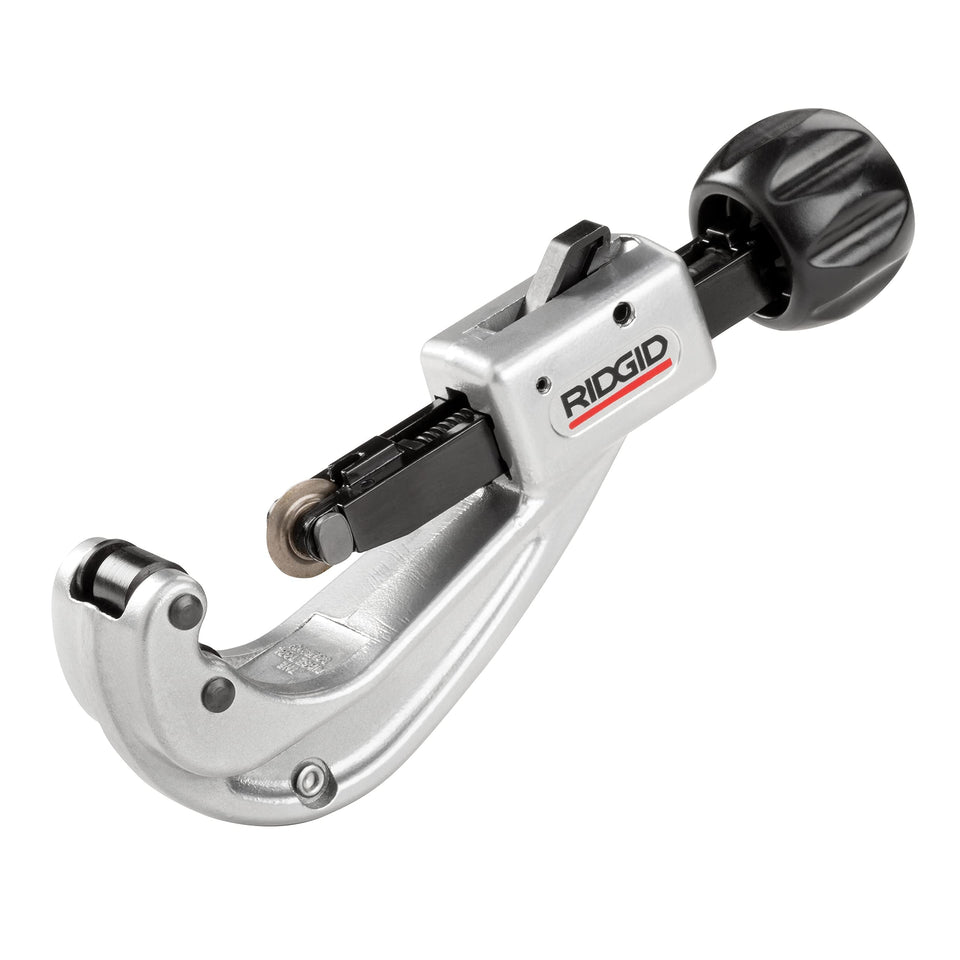 RIDGID 151 quick acting tubing cutter front view shows easy, fast cuts on copper and brass
