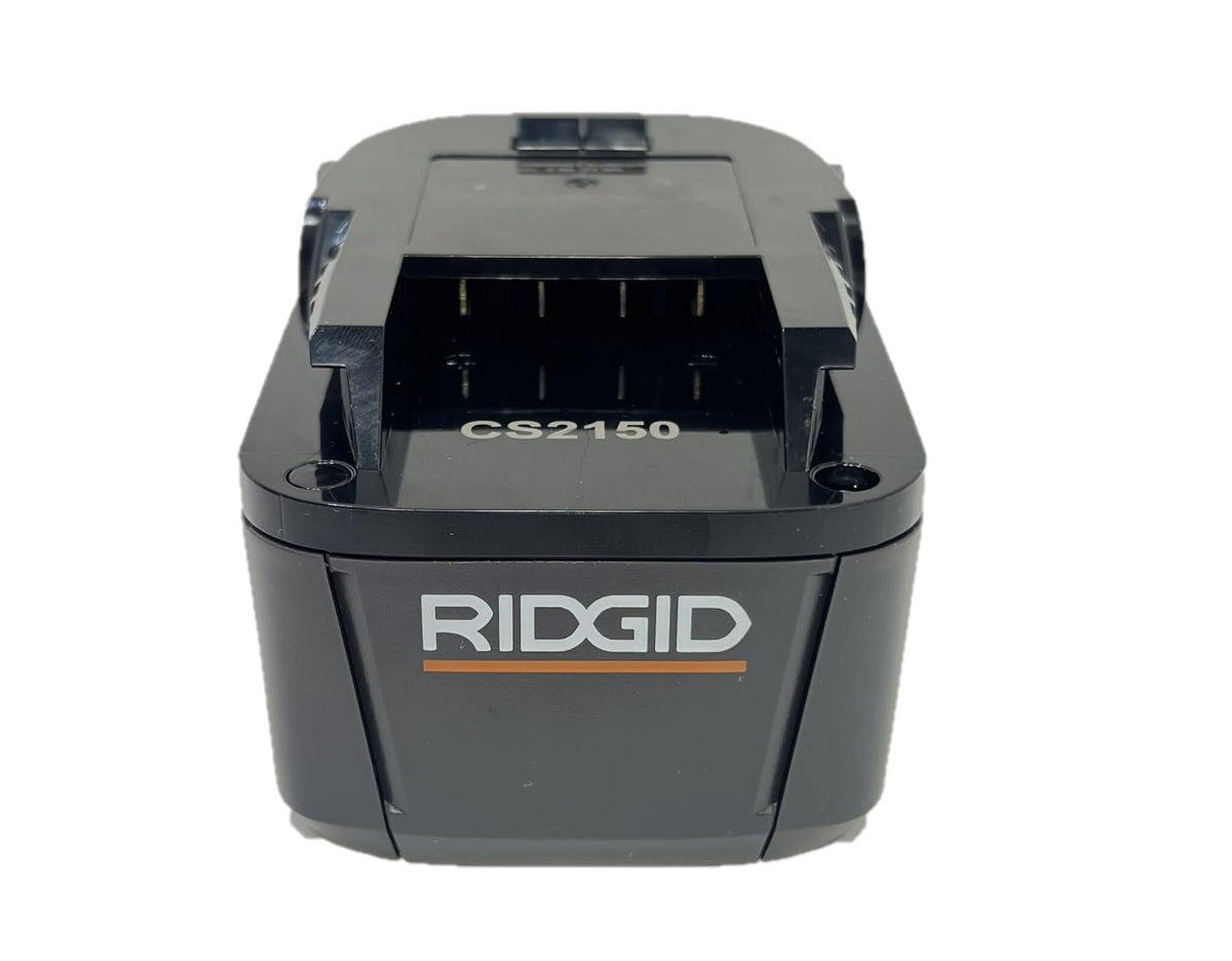 RIDGID 18V AC87004 in charging dock showcases quick recharge readiness.