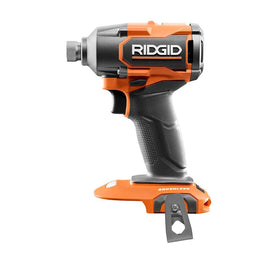 RIDGID 18V brushless impact driver side view showing compact profile for tight spaces.