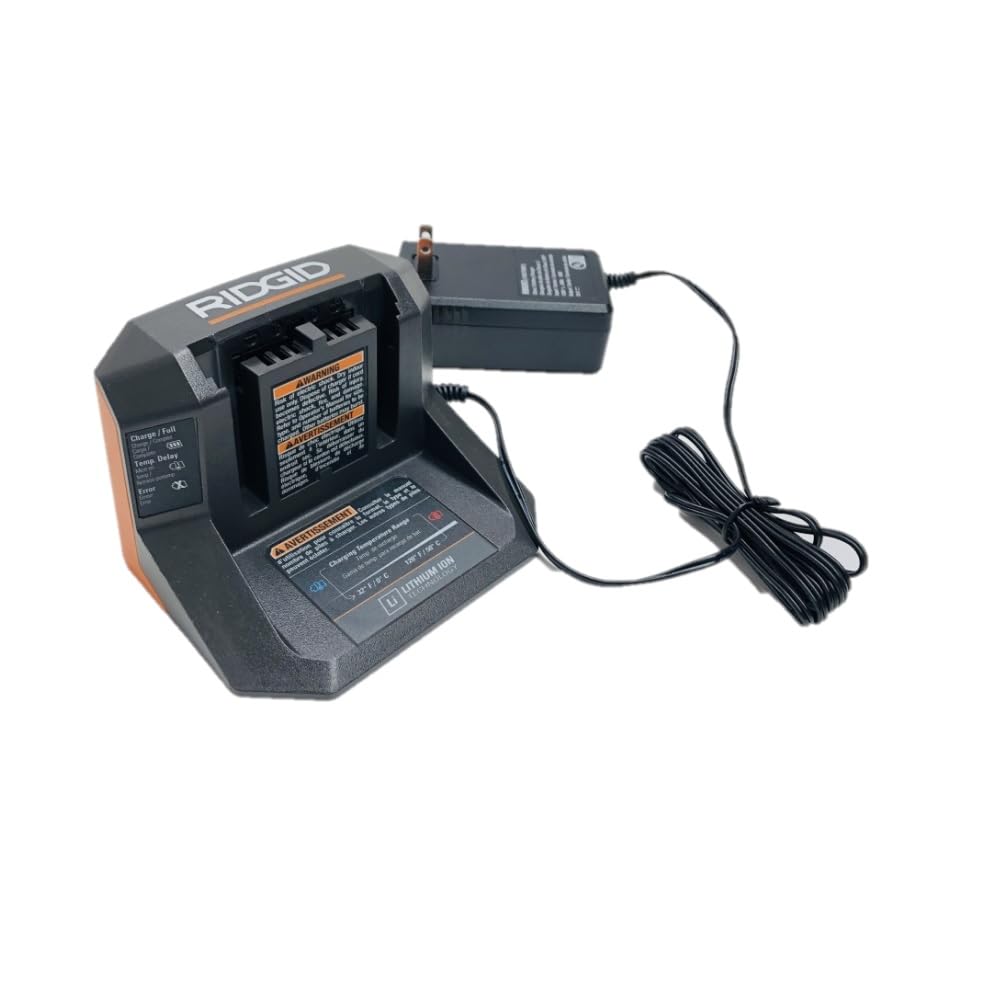 Wall-mount capable RIDGID charger keeps workspace organized