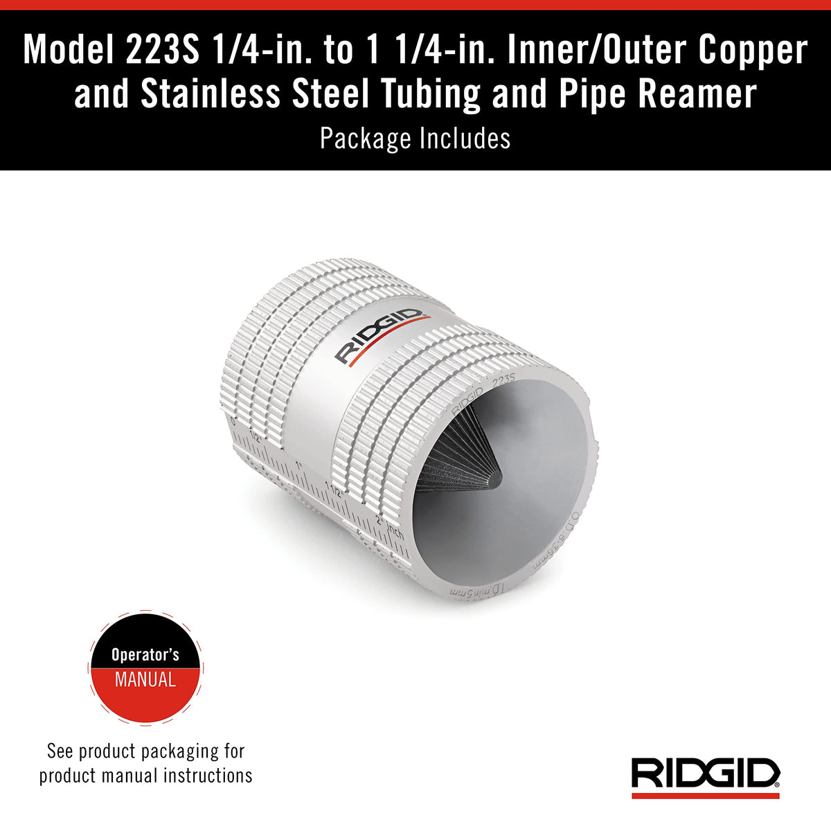RIDGID 223S reliable, professional-grade reamer on a jobsite