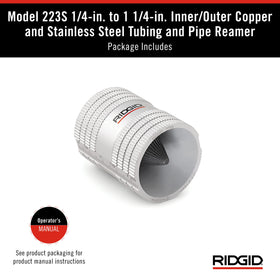 RIDGID 223S reliable, professional-grade reamer on a jobsite