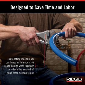 RIDGID RC-1625 1/2-inch increments on the handle for quick measurements.