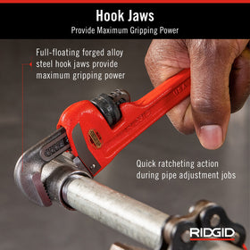 RIDGID 31000 forged hook jaw with secure grip.