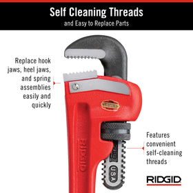 RIDGID 31010 self-cleaning threads maintain performance during demanding use.