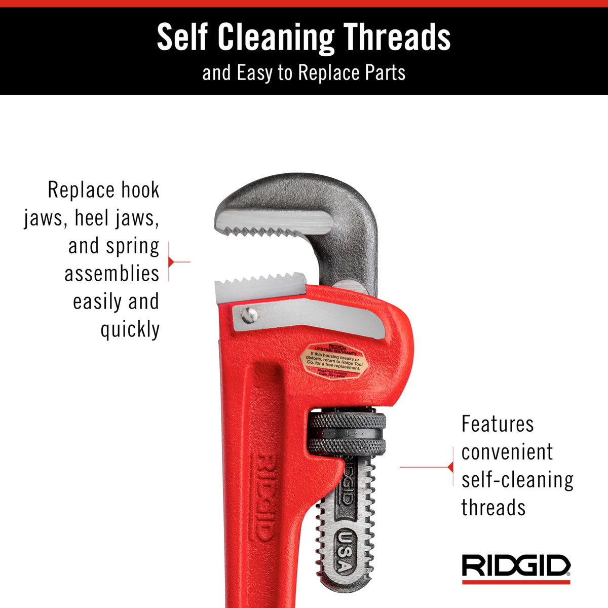 RIDGID 31015 supports up to 2-inch pipe capacity in a compact 12-inch body.