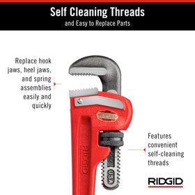 RIDGID 31015 supports up to 2-inch pipe capacity in a compact 12-inch body.