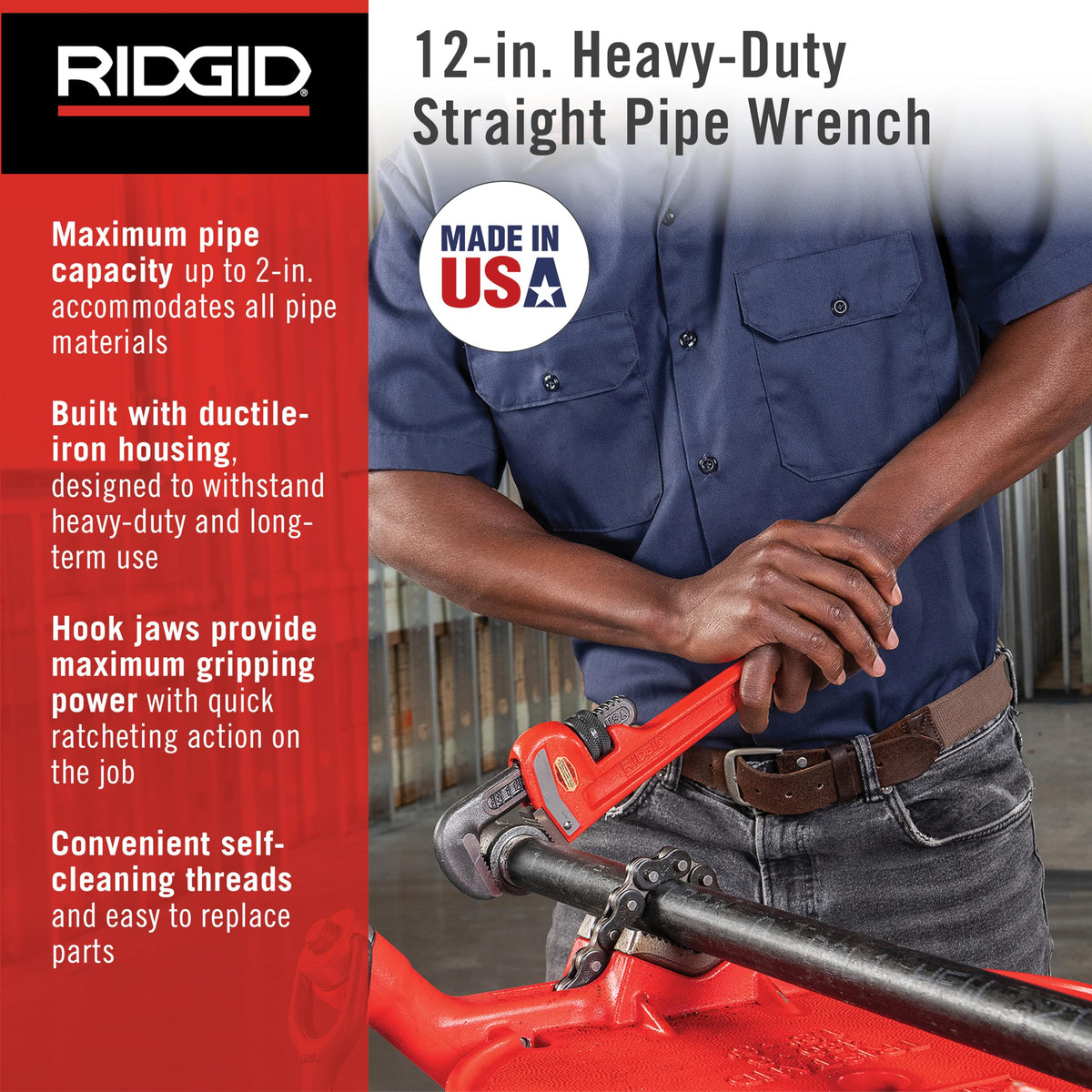 RIDGID 31015 self-cleaning threads for steady performance on tough tasks.