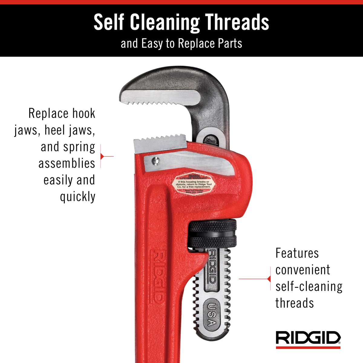 RIDGID 31025 packaging overview indicates lifetime warranty and key specs.