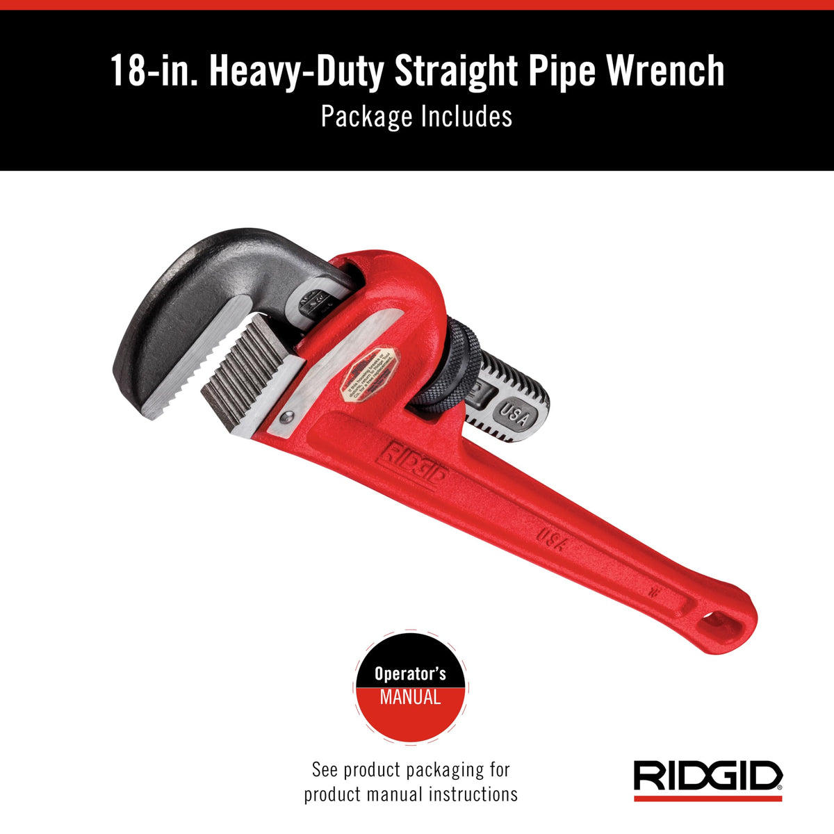 RIDGID 31025 side view highlights I-beam handle for steady leverage.