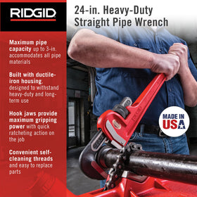 RIDGID 31030 hook jaw floating design enables quick, secure gripping.
