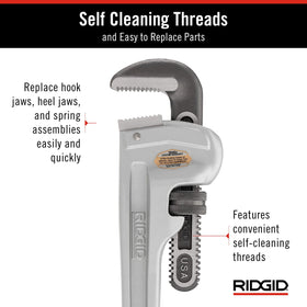RIDGID 31100 non-stick adjustment nut for effortless setup and adjustments.