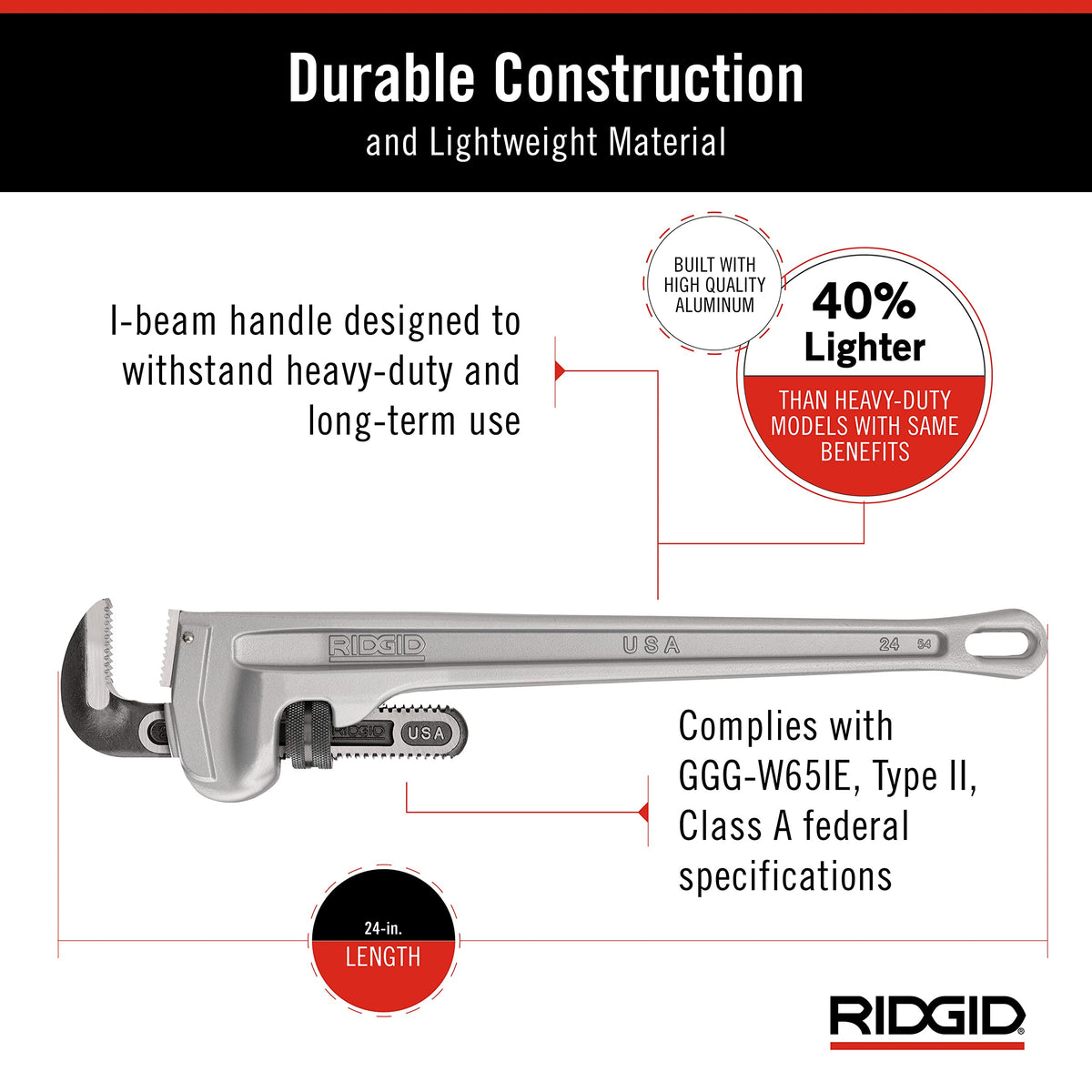 RIDGID 31105 Model 824 3-inch capacity enables versatile pipe work.