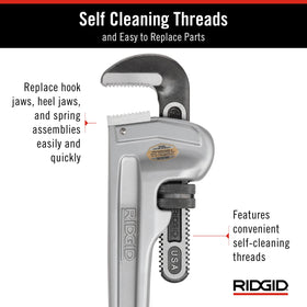 RIDGID 31105 Model 824 weighs 6 pounds for easy transport.