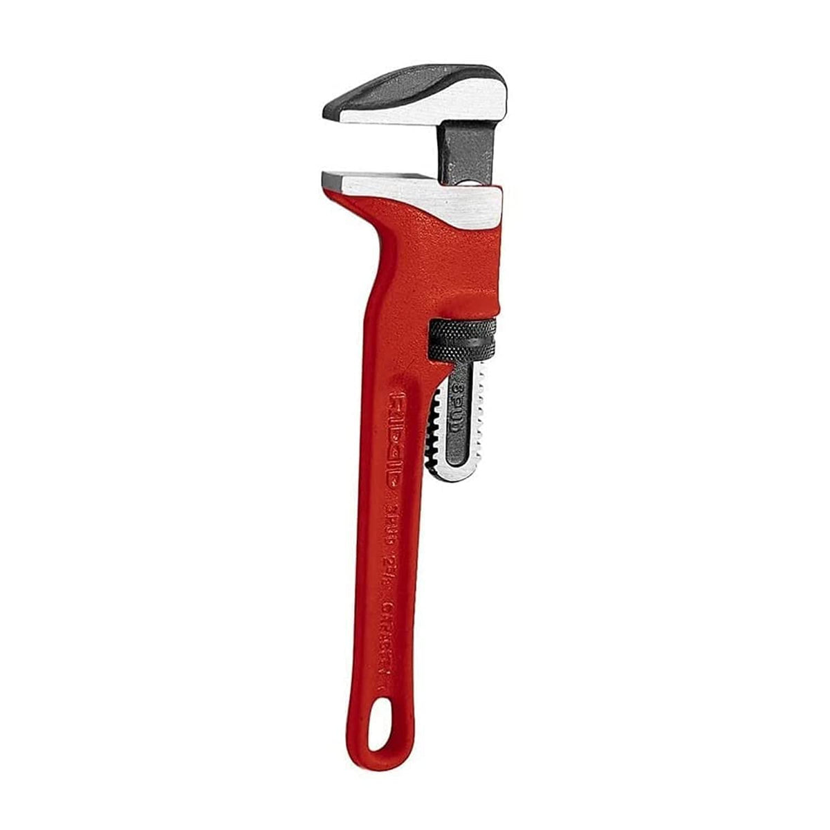 RIDGID 31400 spud wrench in use with adjustable jaws for tight-space plumbing tasks