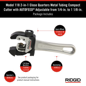 One-time knob tightening enables reach in tight areas.