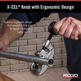 RIDGID 32920 spare cutter wheel tucked in the knob for uptime