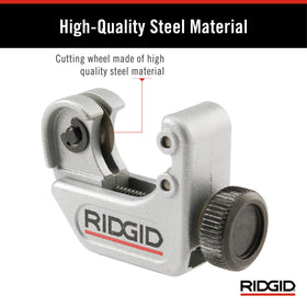 RIDGID 32985 cutting capacity 3/16 to 15/16 inch.