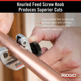RIDGID 32985 handles copper aluminum brass and plastic tubing.