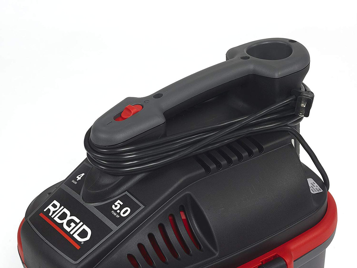 Noise muffler and diffuser on RIDGID 4000RV for quieter cleanup