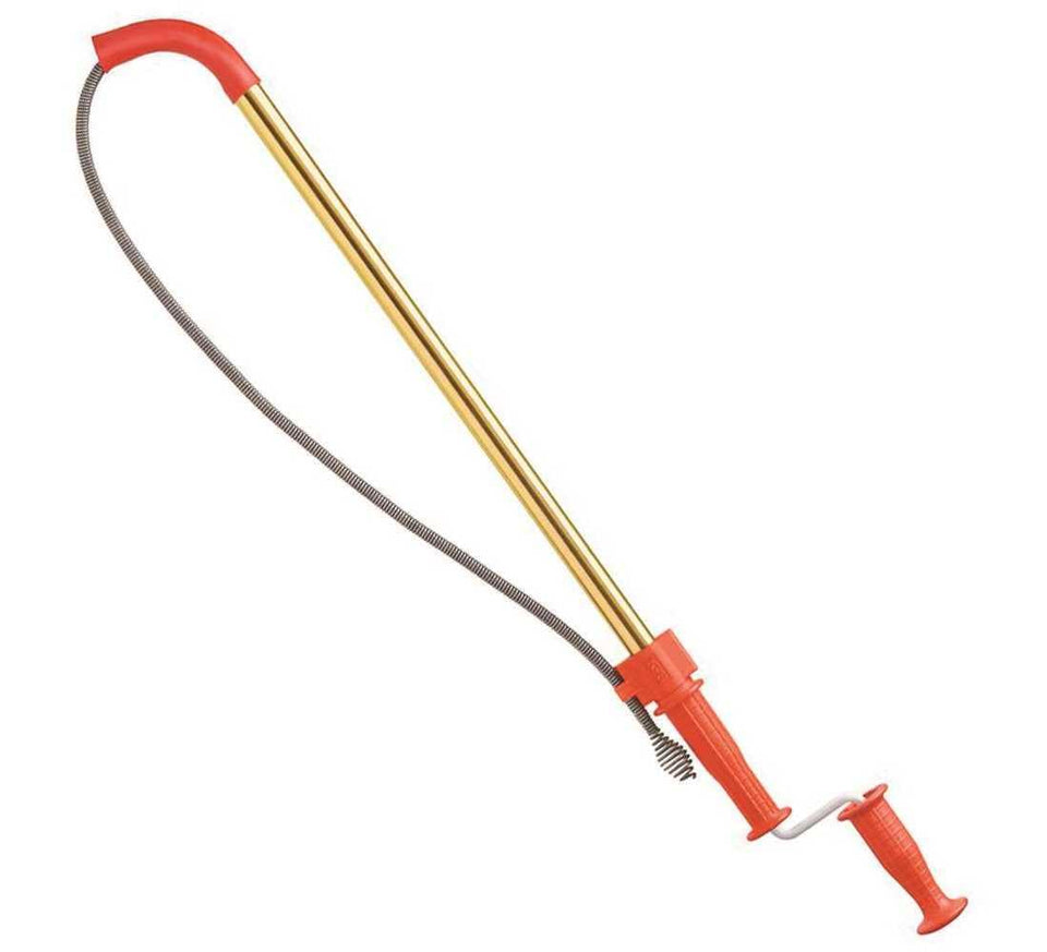 RIDGID 59802 K-6DH toilet auger in use for clog clearance.
