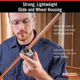 RIDGID 86127 self-feeding cutter wheel starts cutting after tightening