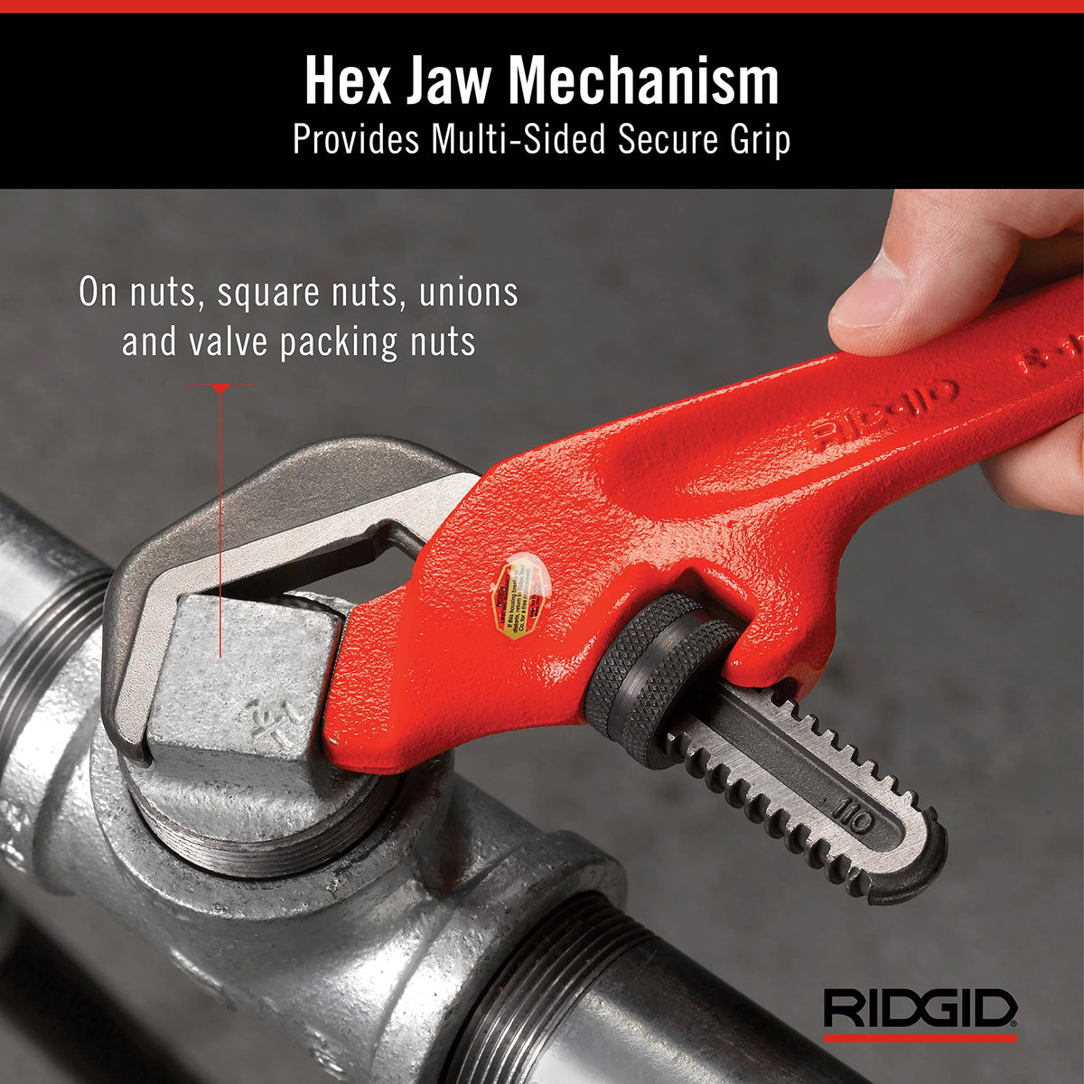 RIDGID E-110 capacity range from 1-1/8 to 2-5/8 inches