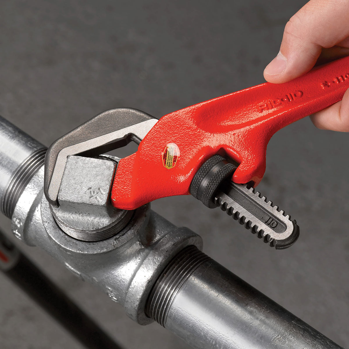 RIDGID E-110 wrench in packaging ready for professionals