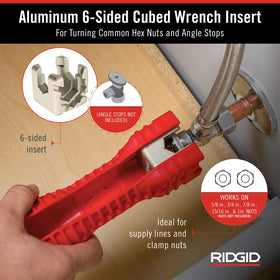 RIDGID EZ Change basin nut compatibility handles 2 to 6 tab nuts