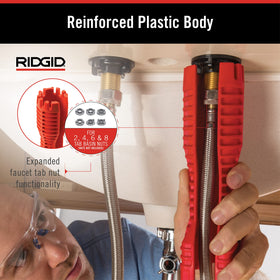 RIDGID EZ Change cylindrical deep-welled socket supports single-hole mountings