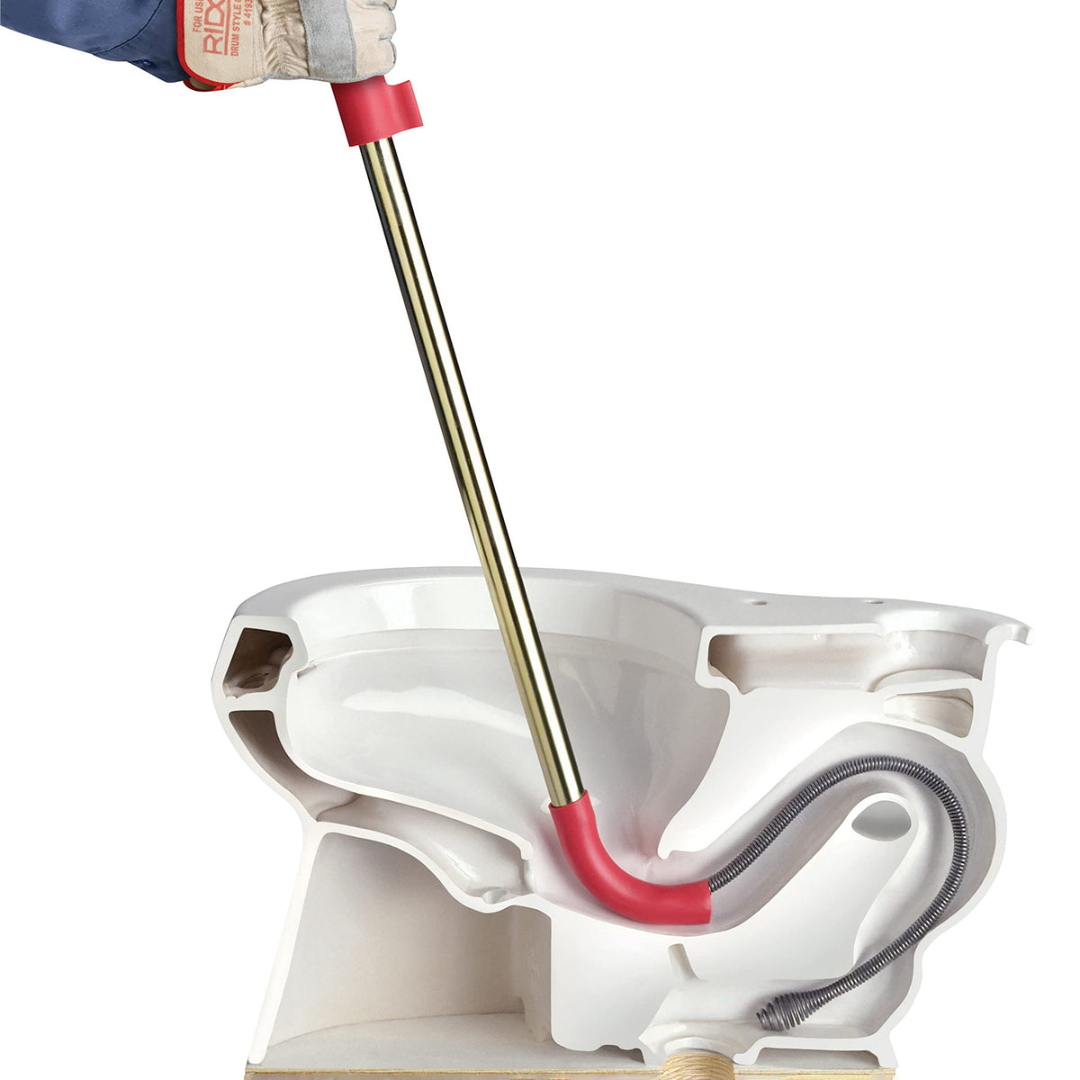 RIDGID K-3 toilet auger bathroom-use ready for quick service