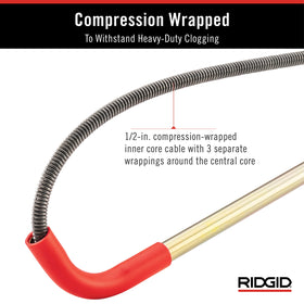 RIDGID K-3 toilet auger durable construction for long-lasting use