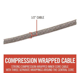 RIDGID manual or cordless drill operation setup for flexible plumbing.