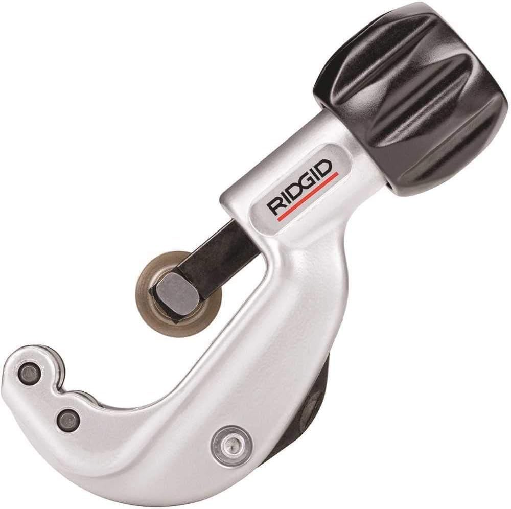 RIDGID Model 150 constant swing cutter close-up with spare wheel for quick swaps