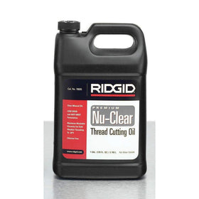 RIDGID Nu-Clear oil used to reduce threading torque in cold conditions.