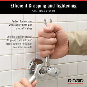 RIDGID compact design stores inside larger wrench for portability