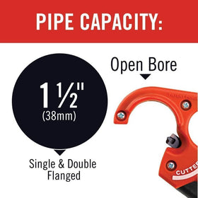 Handling 1-1/2in double-flanged tailpiece with RIDGID PTEC 3000.