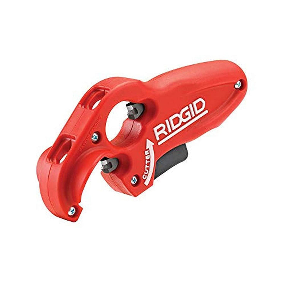 RIDGID PTEC 3000 tubular cutter ready for quick plastic pipe cuts.