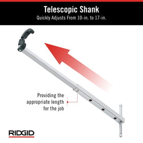 RIDGID spring-loaded jaws providing fast one-handed operation