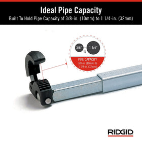 RIDGID telescoping shanks enable quick 10 to 17 inch adjustments